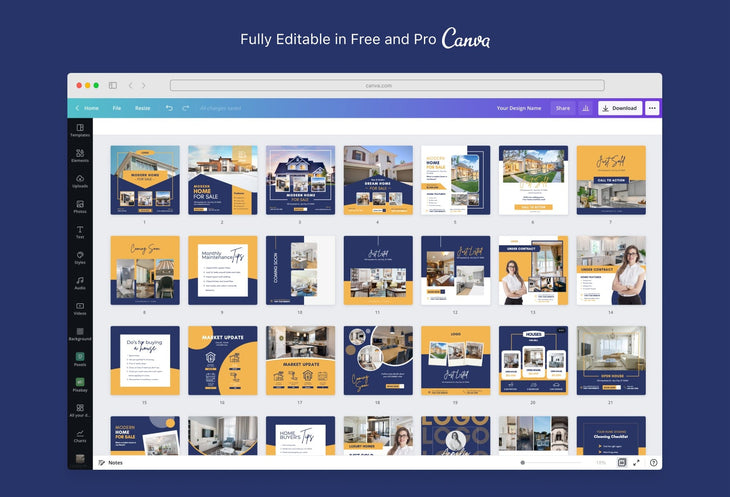 Ladystrategist 30 Real Estate Instagram Engagement Post Canva Templates instagram canva templates social media templates etsy free canva templates