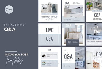 Ladystrategist 30 Real Estate - Instagram Post Canva Templates instagram canva templates social media templates etsy free canva templates