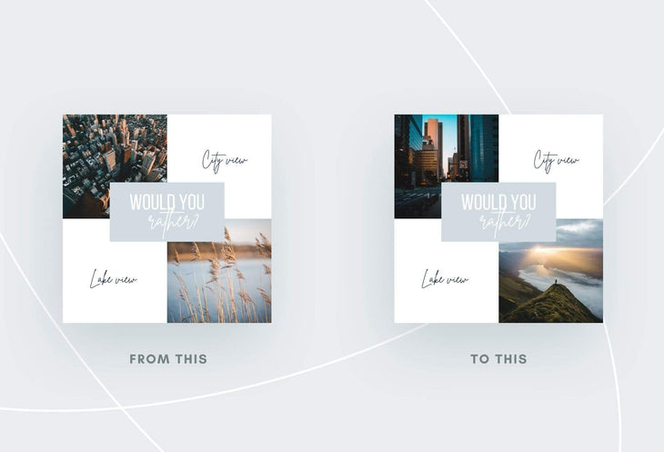 Ladystrategist 30 Real Estate Would you Rather - Instagram Post Canva Templates instagram canva templates social media templates etsy free canva templates
