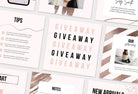 Ladystrategist 30 Rose Gold Bold Instagram Post Canva Templates instagram canva templates social media templates etsy free canva templates