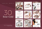 Ladystrategist 30 Rose Gold Bold Instagram Post Canva Templates instagram canva templates social media templates etsy free canva templates