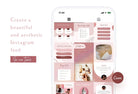Ladystrategist 30+ Rose Gold Instagram Posts - Canva Templates instagram canva templates social media templates etsy free canva templates