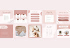 Ladystrategist 30+ Rose Gold Instagram Posts - Canva Templates instagram canva templates social media templates etsy free canva templates