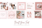 Ladystrategist 30 Rose Gold Instagram Posts - Canva Templates Pack 02 instagram canva templates social media templates etsy free canva templates