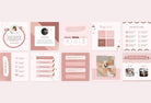 Ladystrategist 30 Rose Gold Instagram Posts - Canva Templates Pack 02 instagram canva templates social media templates etsy free canva templates