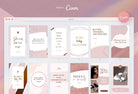 Ladystrategist 30+ Rose Gold Instagram Stories - Canva Templates instagram canva templates social media templates etsy free canva templates