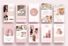 Ladystrategist 30+ Rose Gold Instagram Stories - Canva Templates instagram canva templates social media templates etsy free canva templates