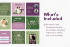 Ladystrategist 30 Self Care Instagram Post Canva Templates V2 instagram canva templates social media templates etsy free canva templates
