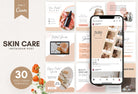 Ladystrategist 30 Skin Care Instagram Post Canva Templates instagram canva templates social media templates etsy free canva templates