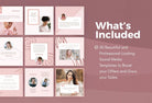 Ladystrategist 30 Testimonials Rose Gold Instagram Engagement Booster Post Canva Templates instagram canva templates social media templates etsy free canva templates