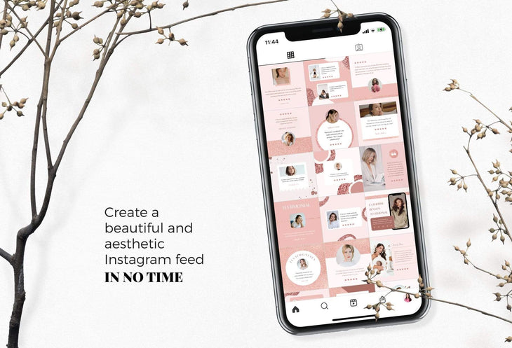 Ladystrategist 30 Testimonials Rose Gold Instagram Engagement Booster Post Canva Templates instagram canva templates social media templates etsy free canva templates