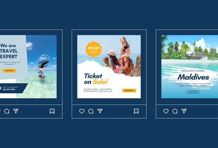 Ladystrategist 30 Travel Instagram Post Canva Templates V2 instagram canva templates social media templates etsy free canva templates