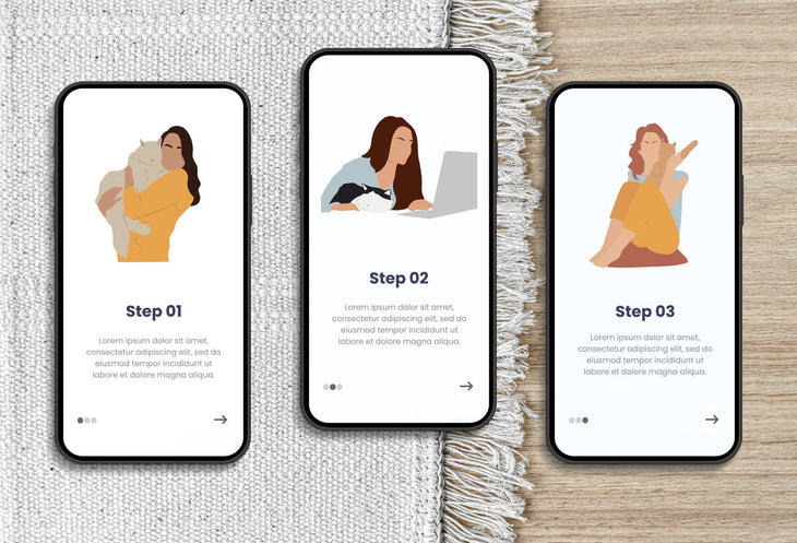 Ladystrategist 30 Unique Female Pet Cats Illustrations Fully Editable in Canva instagram canva templates social media templates etsy free canva templates