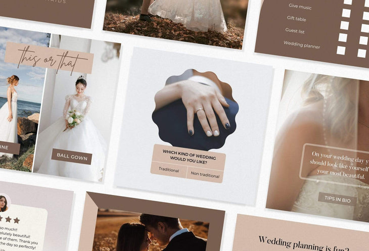 Ladystrategist 30 Wedding Instagram Engagement Post Canva Templates instagram canva templates social media templates etsy free canva templates