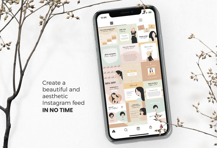 Ladystrategist 30 Women Empowerment Instagram Post Canva Templates instagram canva templates social media templates etsy free canva templates
