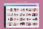 Ladystrategist 30 YouTube Thumbnails For Personal Brands Coaches Realtors Social Media Vlogs instagram canva templates social media templates etsy free canva templates
