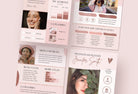 Ladystrategist 4 Page Media Kit Canva Template for Influencers Rose Gold instagram canva templates social media templates etsy free canva templates