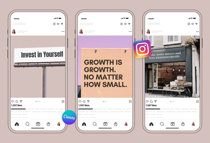 Ladystrategist 40 Viral Signs Social Media Canva Templates to Boost Engagement Bundle instagram canva templates social media templates etsy free canva templates