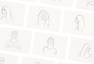 Ladystrategist 50 Outline Female Illustrations - Fully Editable in Canva instagram canva templates social media templates etsy free canva templates