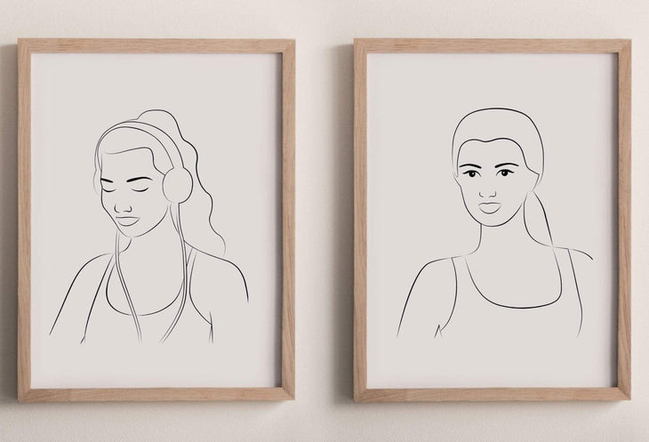 Ladystrategist 50 Outline Female Illustrations - Fully Editable in Canva instagram canva templates social media templates etsy free canva templates