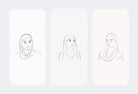Ladystrategist 50 Outline Female Illustrations - Fully Editable in Canva instagram canva templates social media templates etsy free canva templates