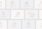 Ladystrategist 50 Outline Female Illustrations - Fully Editable in Canva instagram canva templates social media templates etsy free canva templates