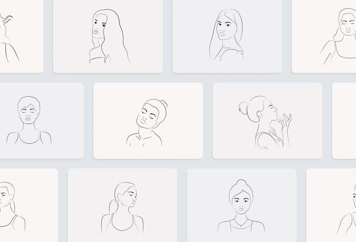 Ladystrategist 50 Outline Female Illustrations - Fully Editable in Canva instagram canva templates social media templates etsy free canva templates