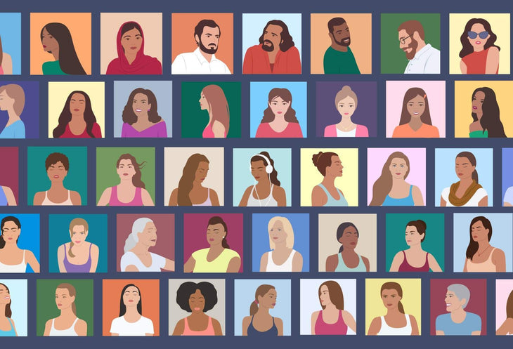 Ladystrategist 50 People Portraits Illustrations - Fully Editable in Canva instagram canva templates social media templates etsy free canva templates