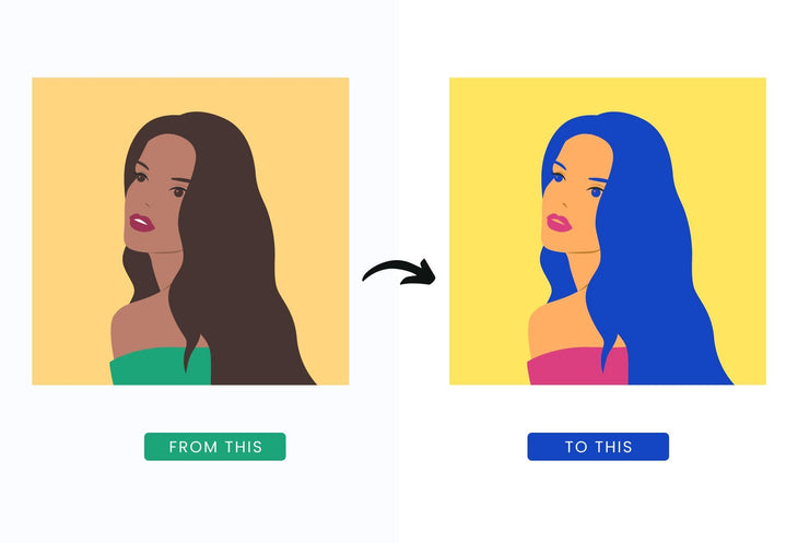 Ladystrategist 50 People Portraits Illustrations - Fully Editable in Canva instagram canva templates social media templates etsy free canva templates