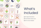 Ladystrategist 50 Unique Yoga and Wellness Benefits Icons Illustrations - Fully Editable in Canva instagram canva templates social media templates etsy free canva templates