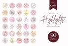 Ladystrategist 50 Wellness Instagram Story Highlight Covers Canva Templates instagram canva templates social media templates etsy free canva templates