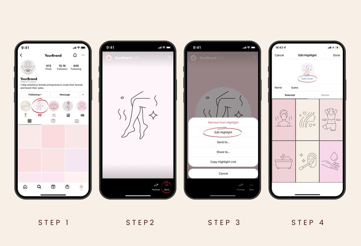 Ladystrategist 50 Wellness Instagram Story Highlight Covers Canva Templates instagram canva templates social media templates etsy free canva templates