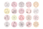 Ladystrategist 50 Wellness Instagram Story Highlight Covers Canva Templates instagram canva templates social media templates etsy free canva templates