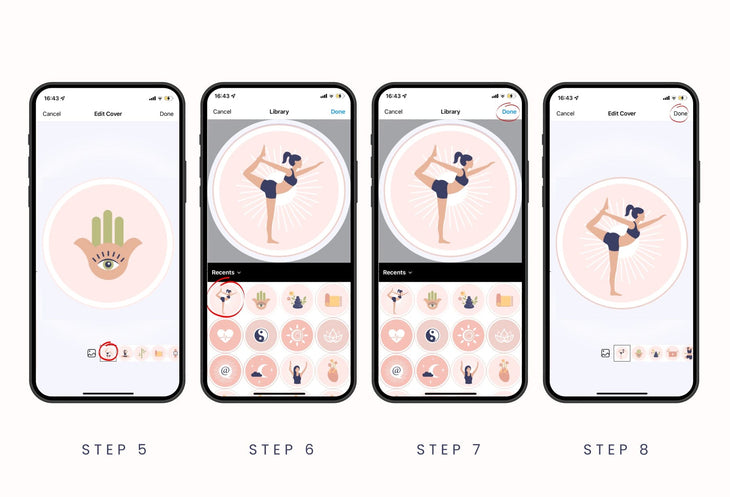 Ladystrategist 50 Yoga Instagram Story Highlight Covers Canva Templates instagram canva templates social media templates etsy free canva templates