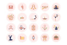 Ladystrategist 50 Yoga Instagram Story Highlight Covers Canva Templates instagram canva templates social media templates etsy free canva templates