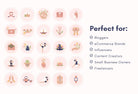 Ladystrategist 50 Yoga Instagram Story Highlight Covers Canva Templates instagram canva templates social media templates etsy free canva templates