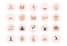 Ladystrategist 50 Yoga Instagram Story Highlight Covers Canva Templates instagram canva templates social media templates etsy free canva templates