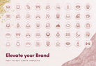 Ladystrategist 90 Essential Instagram Story Highlight Covers - Rose Gold instagram canva templates social media templates etsy free canva templates