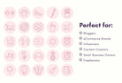 Ladystrategist 90 Lifestyle Pastel Instagram Story Highlight Covers instagram canva templates social media templates etsy free canva templates