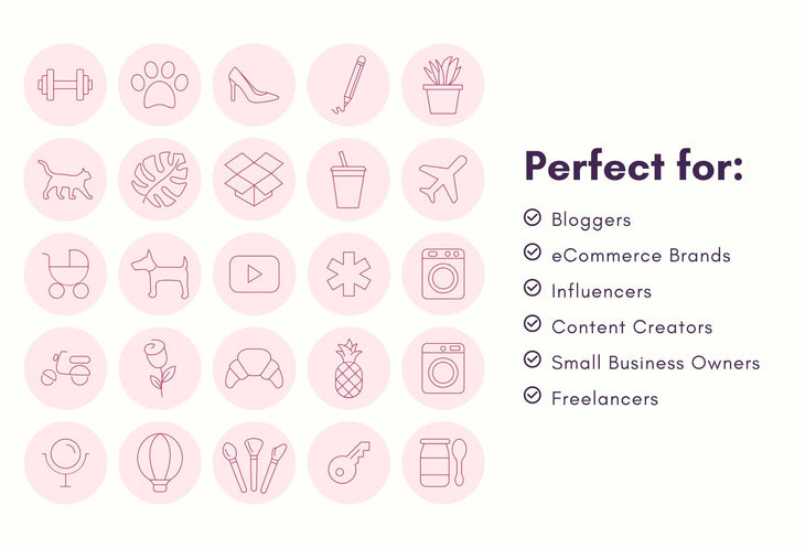 Ladystrategist 90 Lifestyle Pastel Instagram Story Highlight Covers instagram canva templates social media templates etsy free canva templates