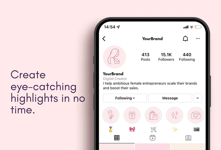 Ladystrategist 90 Lifestyle Pastel Instagram Story Highlight Covers instagram canva templates social media templates etsy free canva templates