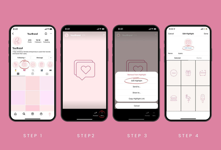 Ladystrategist 90 Lifestyle Pastel Instagram Story Highlight Covers instagram canva templates social media templates etsy free canva templates