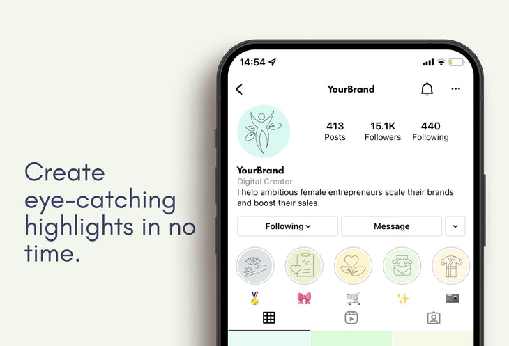 Ladystrategist 90 Wellness Pastel Instagram Story Highlight Covers instagram canva templates social media templates etsy free canva templates