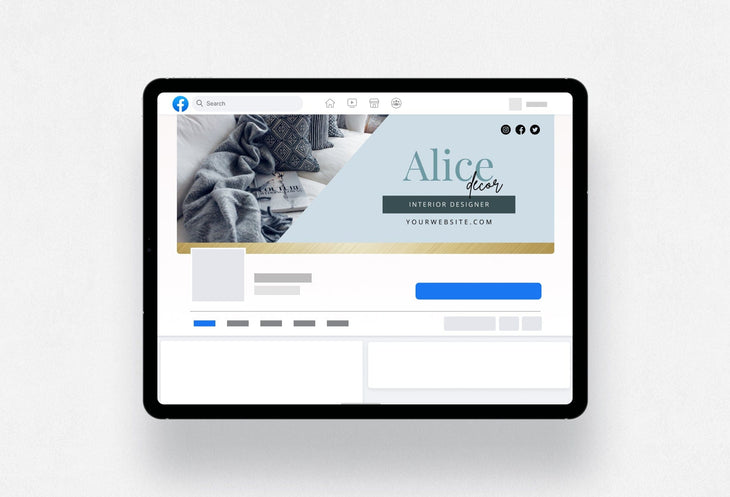 Ladystrategist Alice Facebook Cover Canva Template instagram canva templates social media templates etsy free canva templates