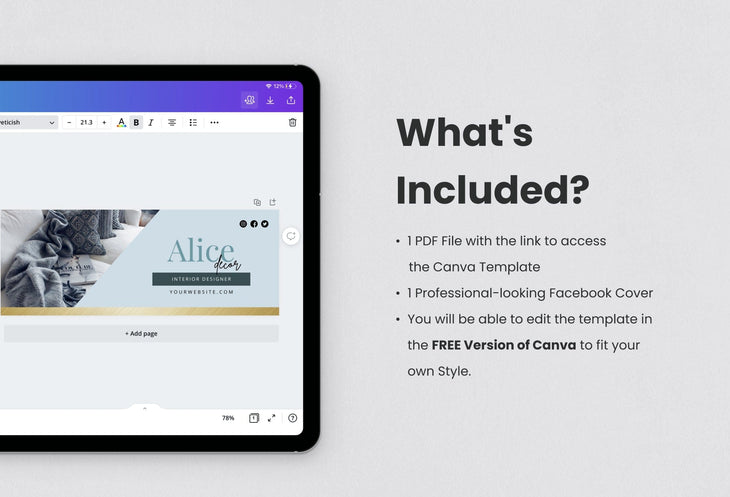 Ladystrategist Alice Facebook Cover Canva Template instagram canva templates social media templates etsy free canva templates