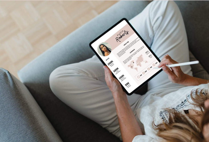 Ladystrategist Alicia Roberts Media Kit Canva Template for Influencers Rose Gold instagram canva templates social media templates etsy free canva templates