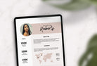 Ladystrategist Alicia Roberts Media Kit Canva Template for Influencers Rose Gold instagram canva templates social media templates etsy free canva templates