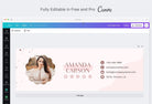 Ladystrategist Amanda Email Signature Template Editable Canva Template Rose Gold instagram canva templates social media templates etsy free canva templates
