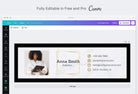 Ladystrategist Anna Email Signature Template Editable Canva Template Rose Gold instagram canva templates social media templates etsy free canva templates