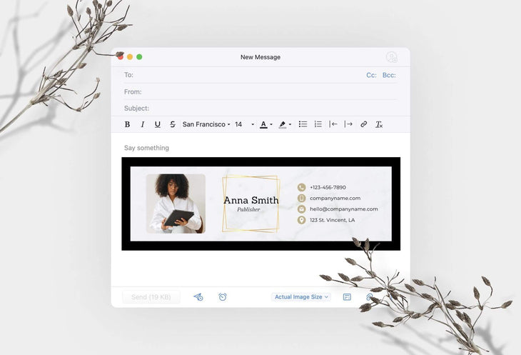 Ladystrategist Anna Email Signature Template Editable Canva Template Rose Gold instagram canva templates social media templates etsy free canva templates